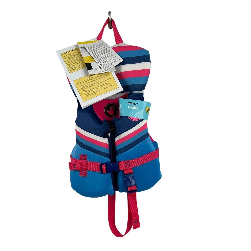 Body Glove Infant Pink Evoprene PFD Life Jacket Vest <30lbs NWT